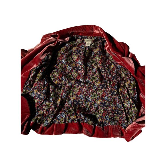 Anthropologie Elevenses Women's Velvet Burnout Dip Dye Jacket Blazer Size 6 - Picture 10 of 16